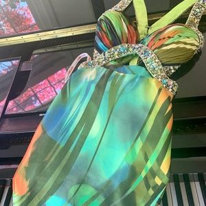 Prom Dress, b the Jewel! green, blue, sparkles fun by Kiss Kiss